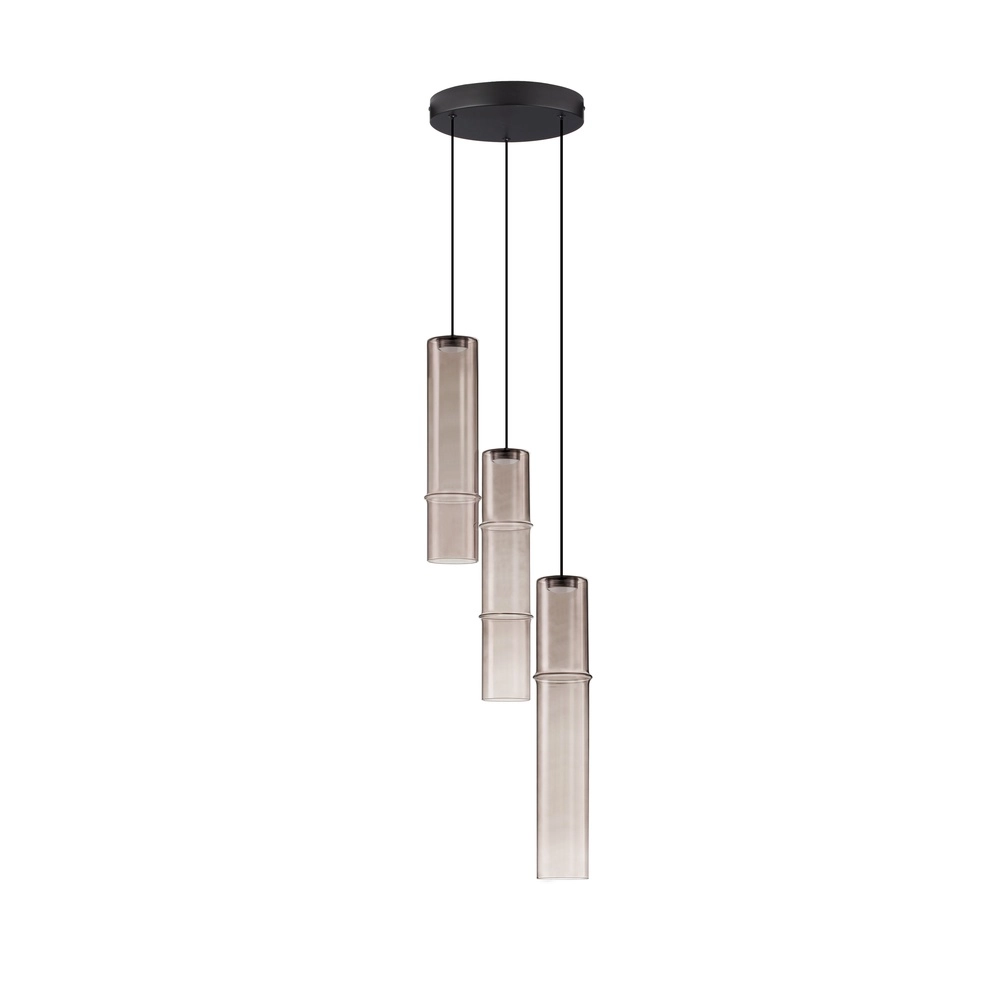 Unieke hanglamp Sano 3-lichts smoke glas Lyora 5212017474032