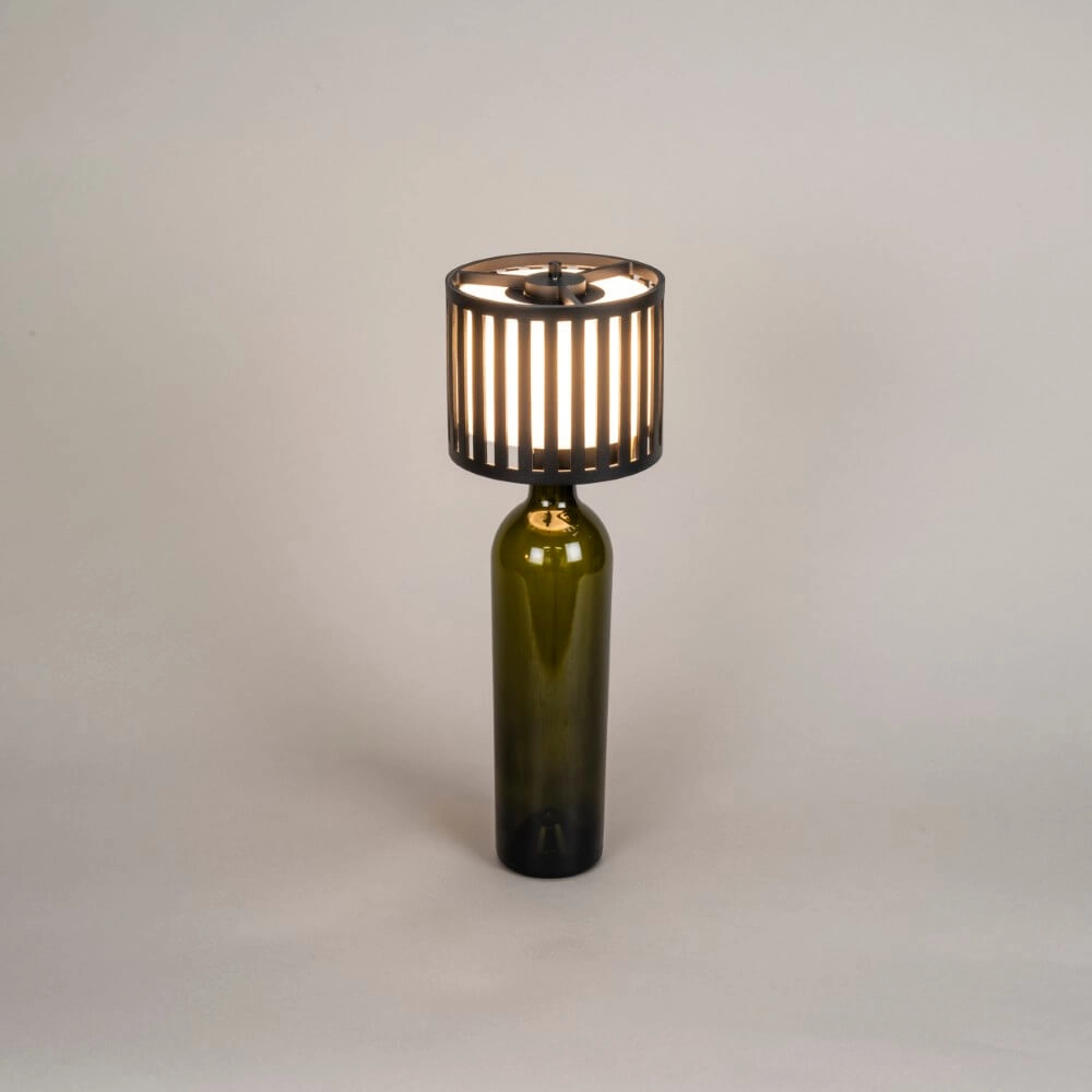 Unieke tafellamp Bottle zwart oplaadbaar Unieke tafellamp Bottle zwart oplaadbaar