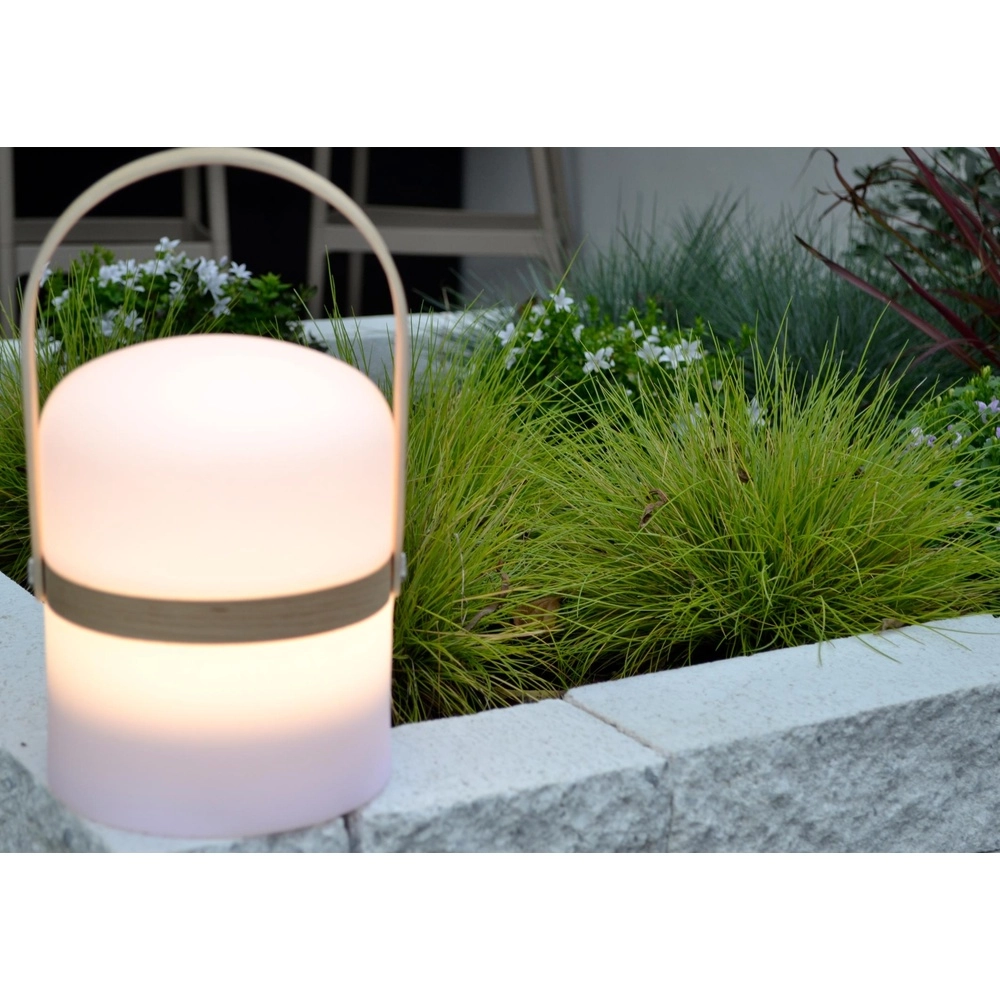 Oplaadbare tafellamp Joe IP44 wit Lucide 5411212061201