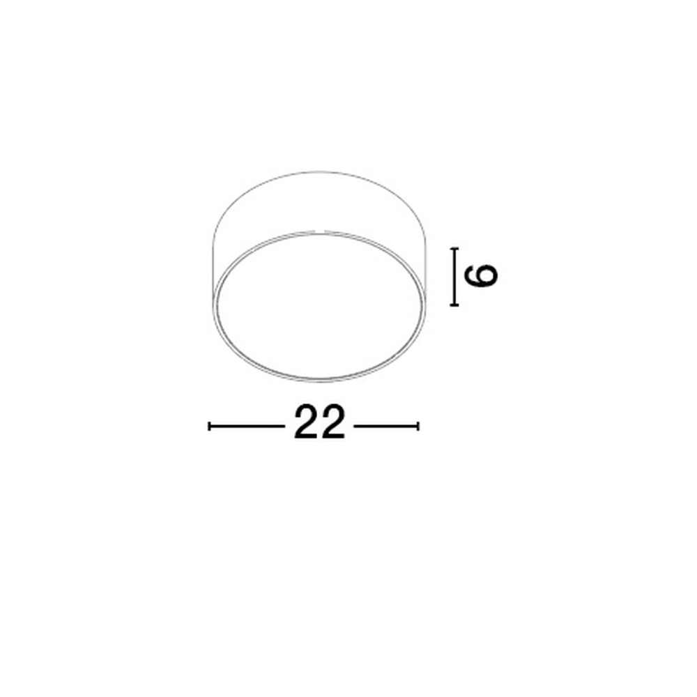 Ronde plafondlamp Judi Ø 21cm antraciet Lyora 5212017453839