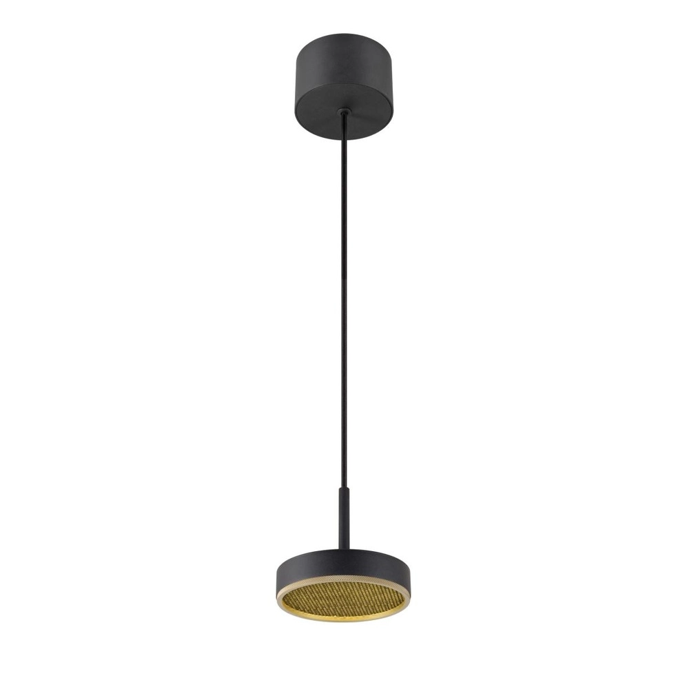 Hanglamp Grip! Flat zwart met goud Ø 14cm Hanglamp Grip! Flat zwart met goud Ø 14cm