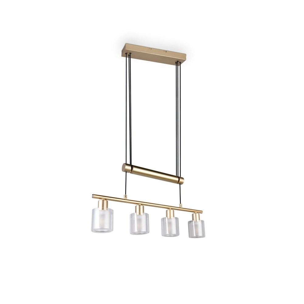 Hanglamp Neralo 4-lichts goud Trio 4017807702934