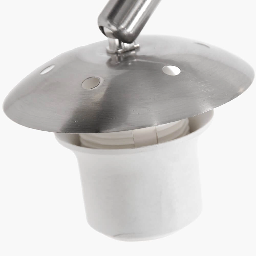 Booglamp Stresa grijs met witte lampenkap Steinhauer 8712746092844