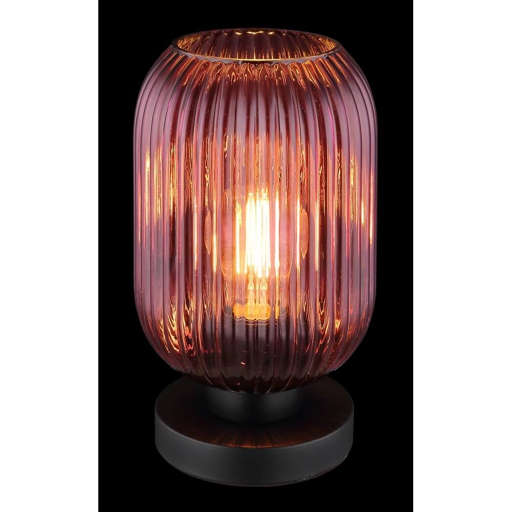 Ronde tafellamp Normy rood glas Ø 14cm Globo 9007371450299