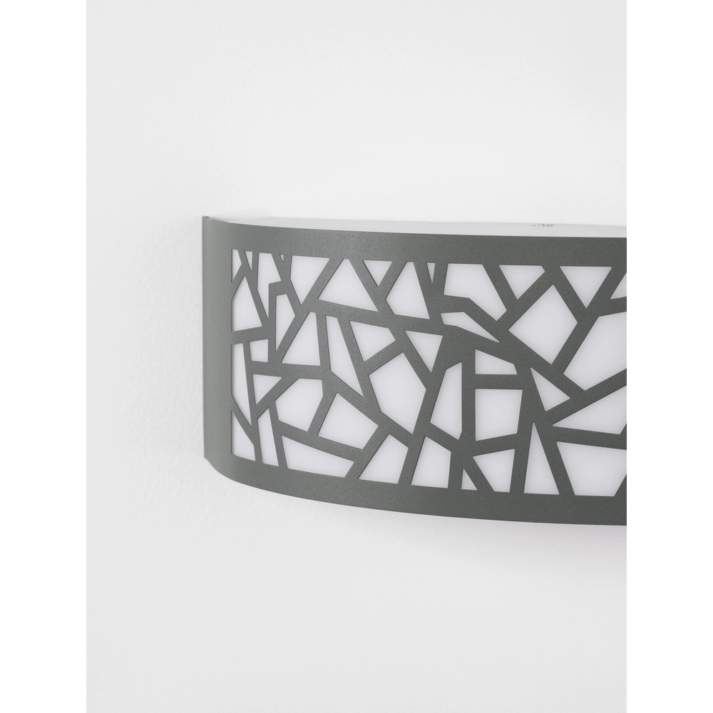 Grijze wandlamp Zenith ovaal Lyora 5212017435521