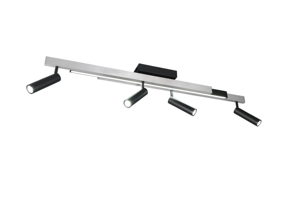 4-lichts led spot Zeno metaal met zwart Trio 4017807614619