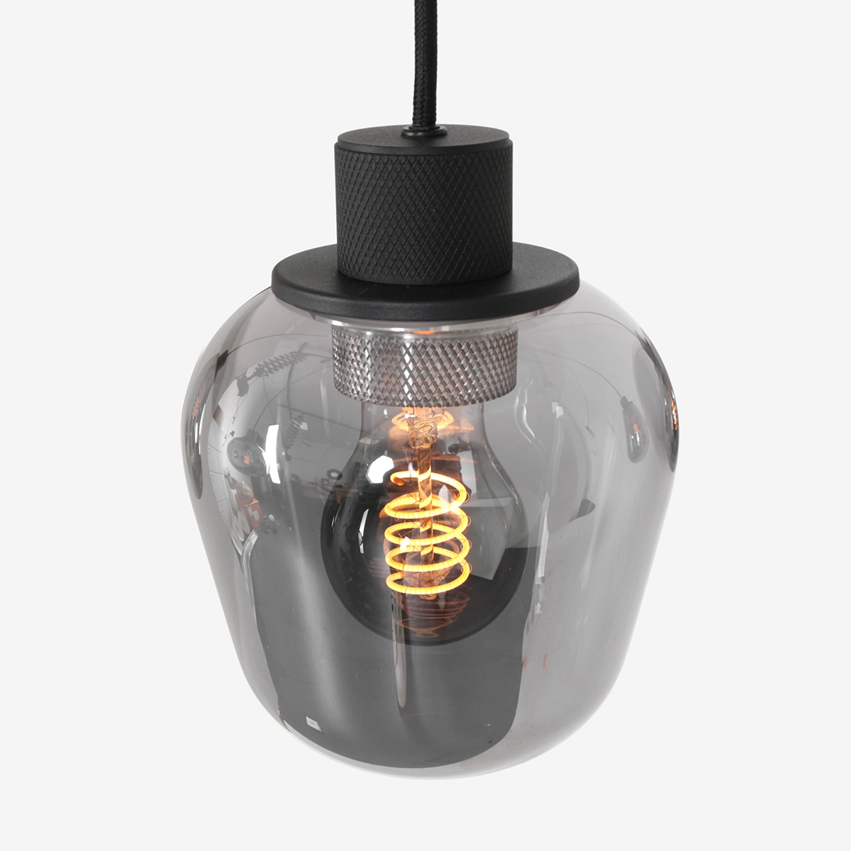 Smoke glazen hanglamp Reflexion Steinhauer 8712746135589