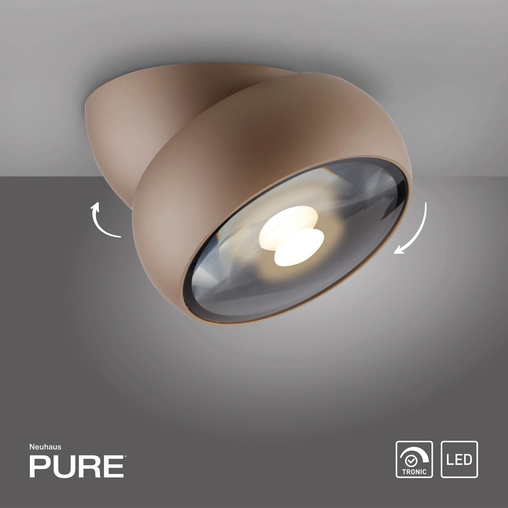 Bronce opbouwspot Pure Move Ø 11cm - Led Paul Neuhaus 4012248395752