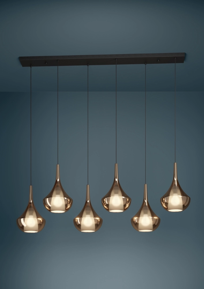 Design pendant lamp Almoster straight 6-light Stars of Light 9008606354078