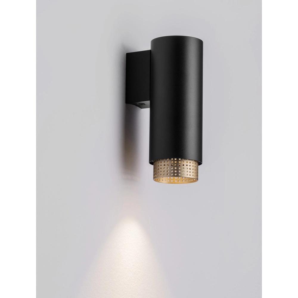 Wandspot Nessi zwart met goud Wandspot Nessi zwart met goud