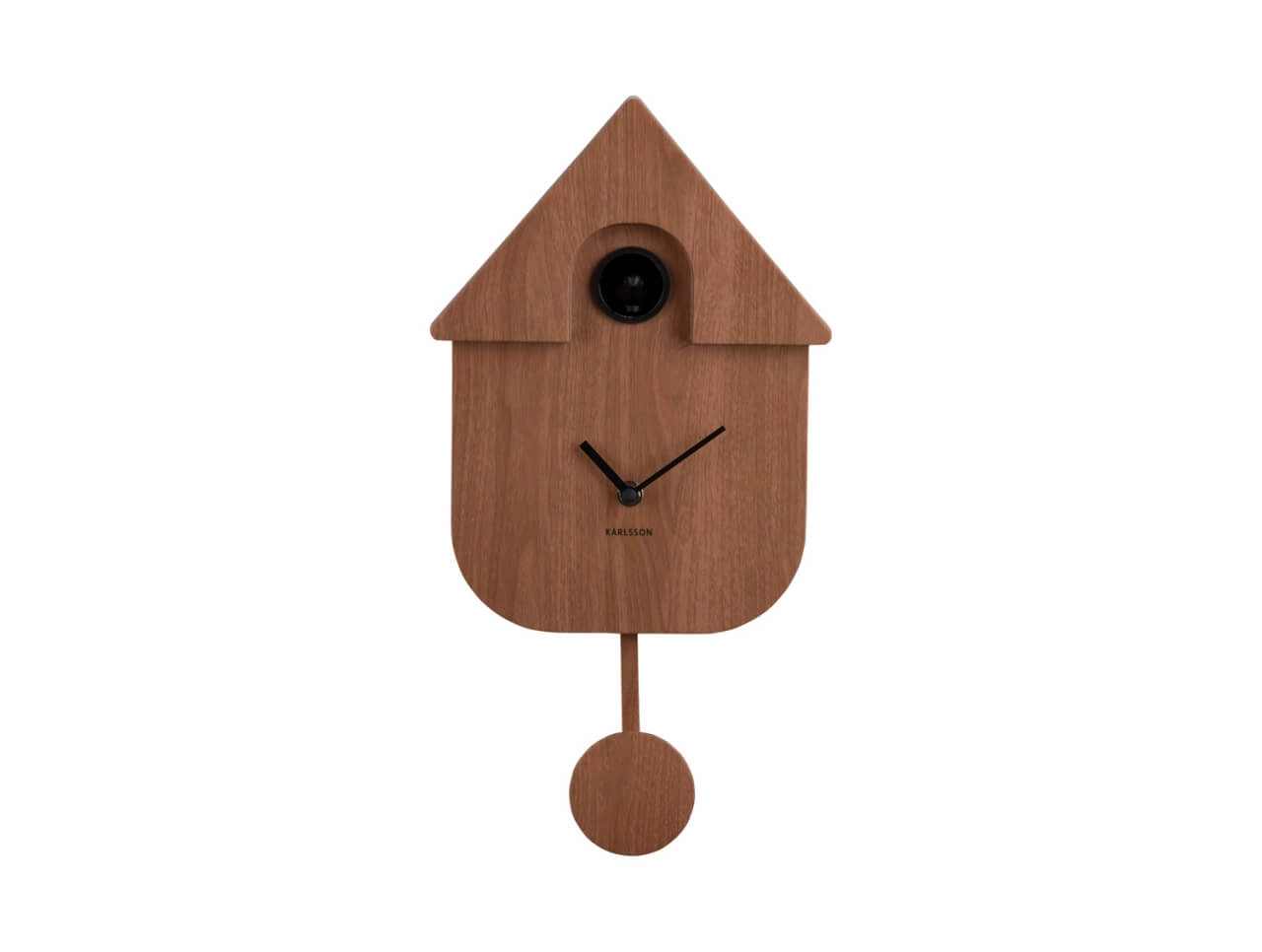 Wandklok Modern Cuckoo donker hout Karlsson 8714302734175