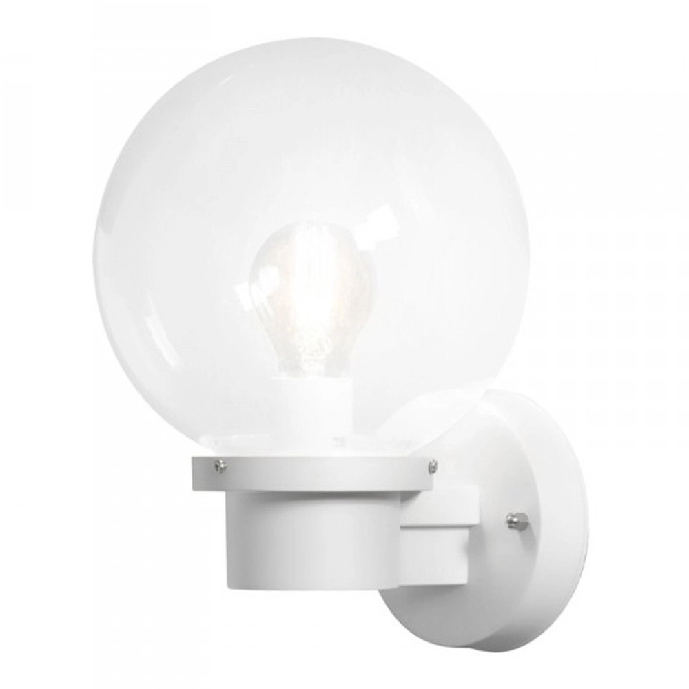 Buitenlamp globe Nemi wit