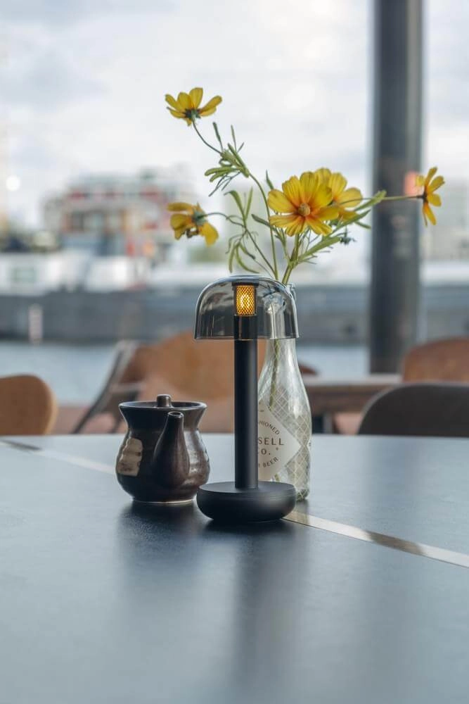 Oplaadbare tafellamp Two Black Smoked Humble 7446023311373