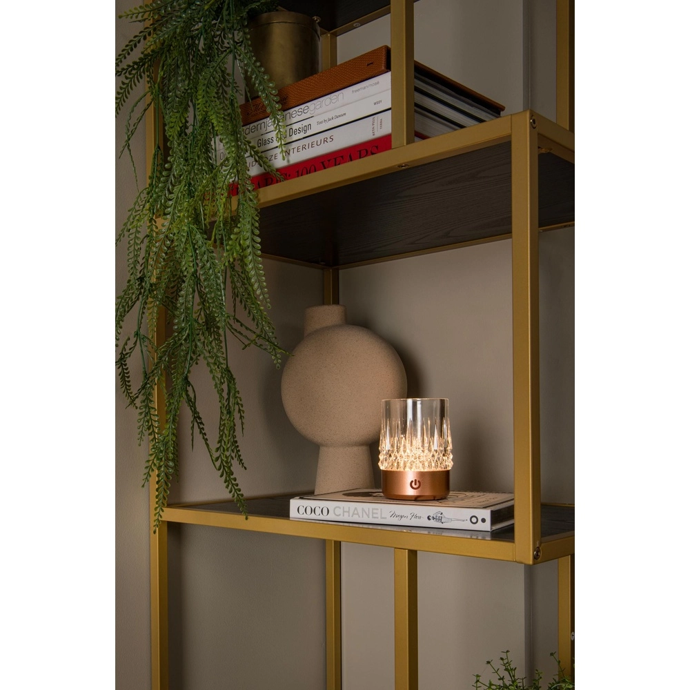 Oplaadbare tafellampjes Lily set van 3 koper Lucide 5411212461094