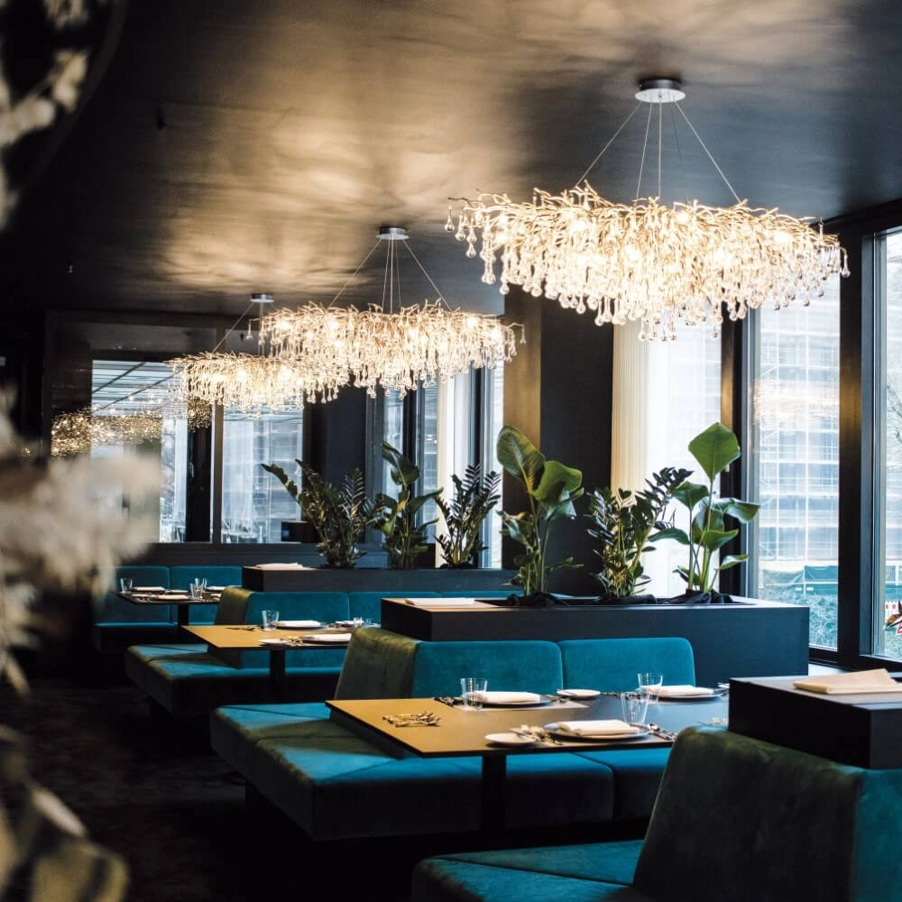 Grote kroonluchter Icicle staal Paul Neuhaus 4012248332924