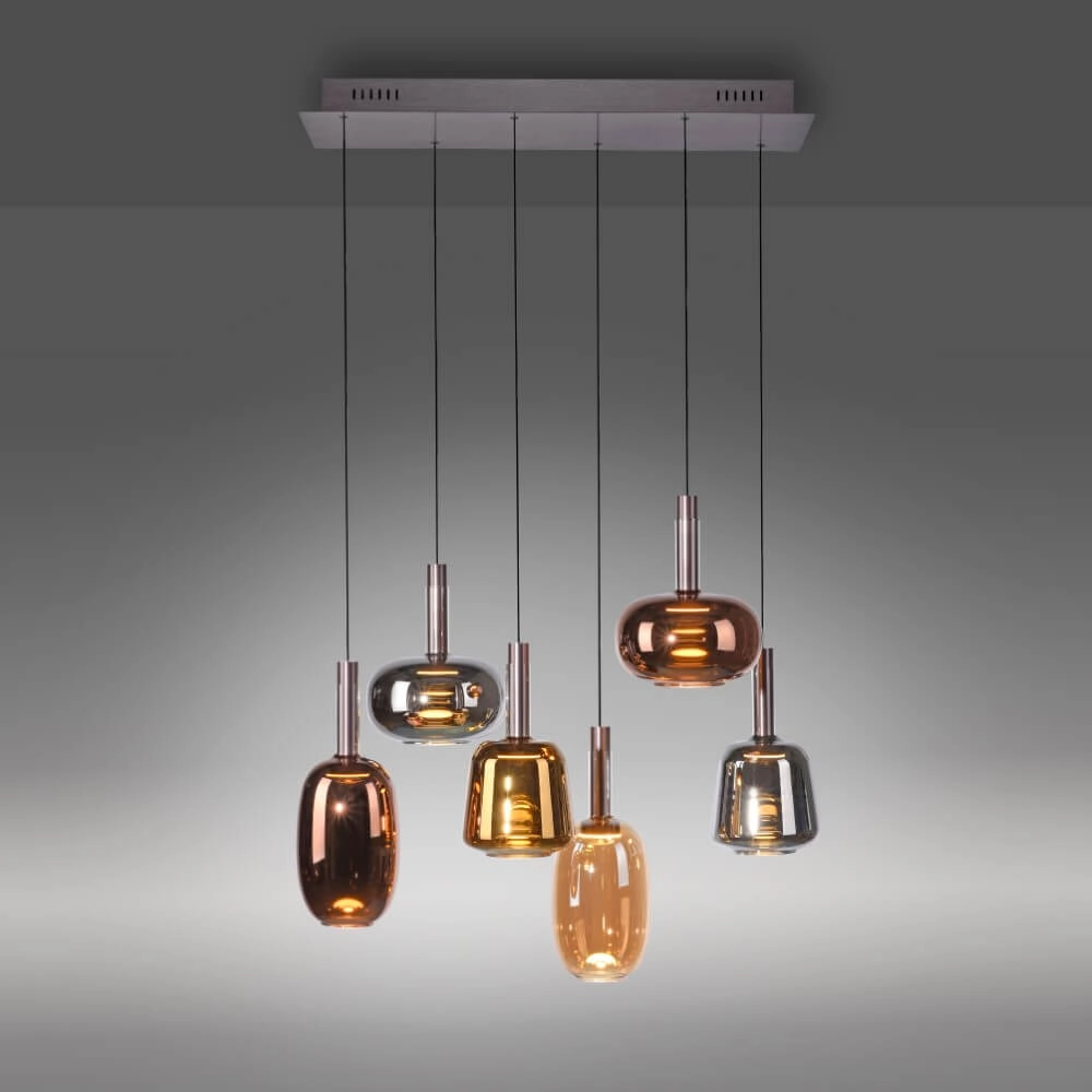 Vrolijke hanglamp Irides 6-lichts recht Paul Neuhaus 4012248383674