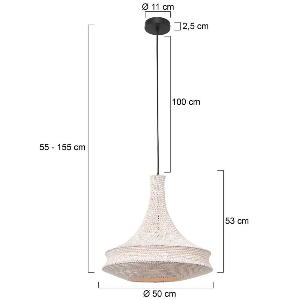 Hanglamp Marrakesch wit Ø 60cm Steinhauer 8712746161526