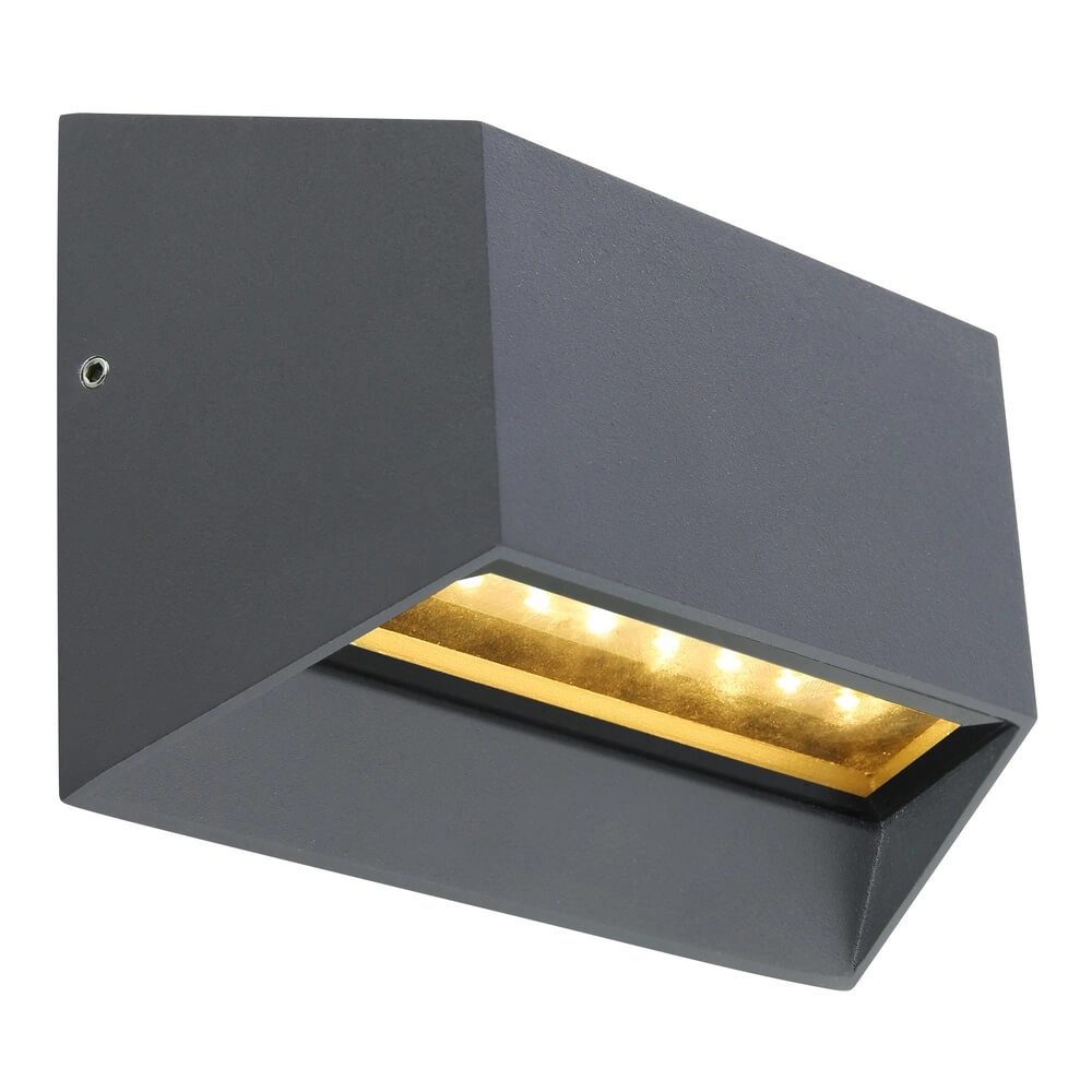 Wandlamp Honna rechthoek antraciet Wandlamp Honna rechthoek antraciet