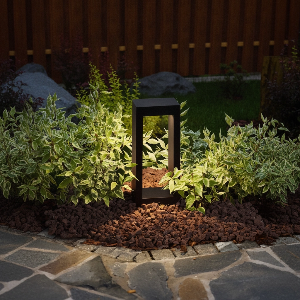 Zwarte tuinlamp Dolix 30cm - 3000K