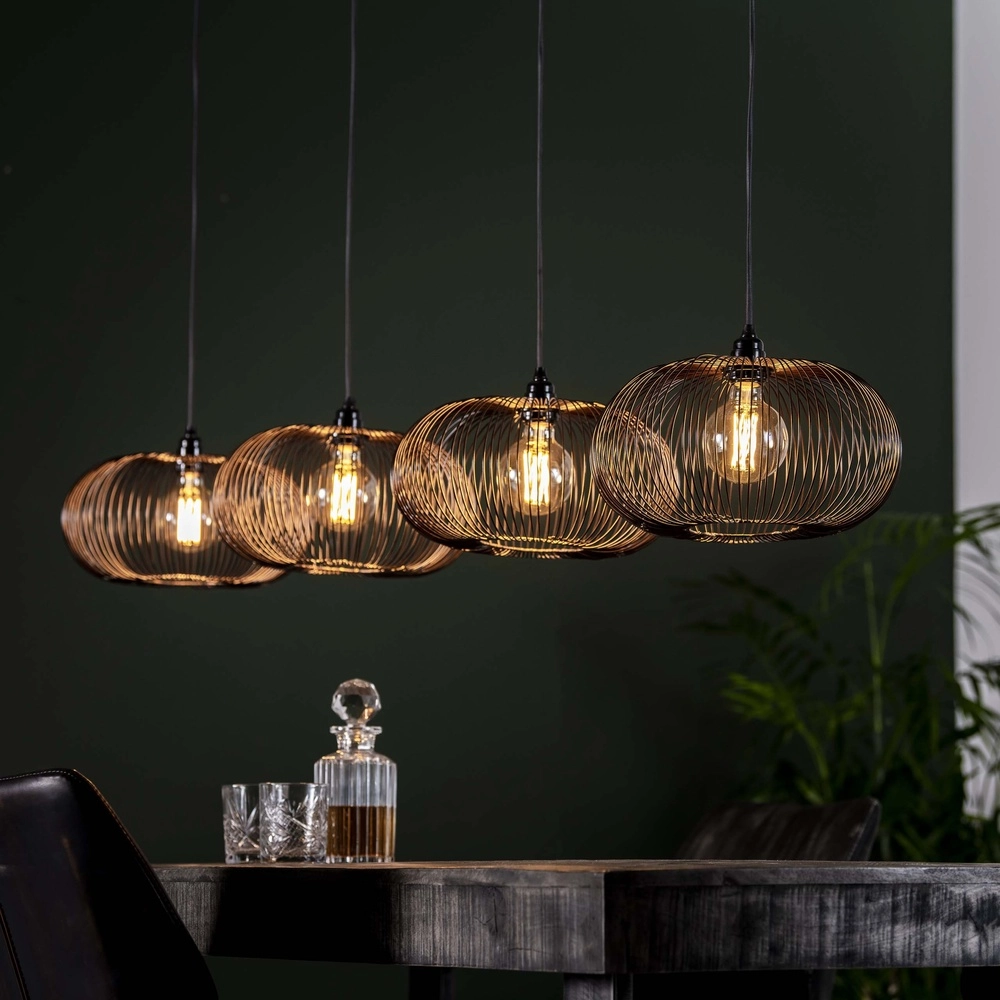 4-lichts hanglamp Copper Ø 35cm