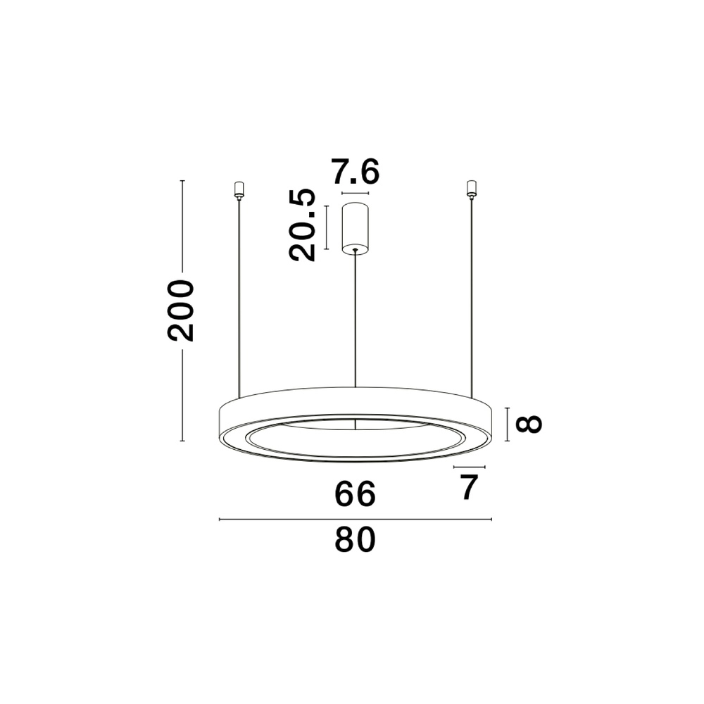 Hanglamp Morbido zwart Ø 80cm Lyora 5212017438676