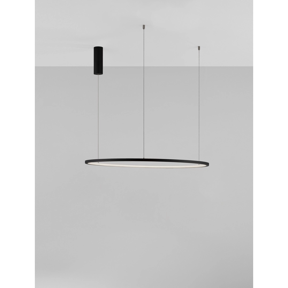 Round pendant lamp Tarquin black Ø 80cm Lyora 5212017438300