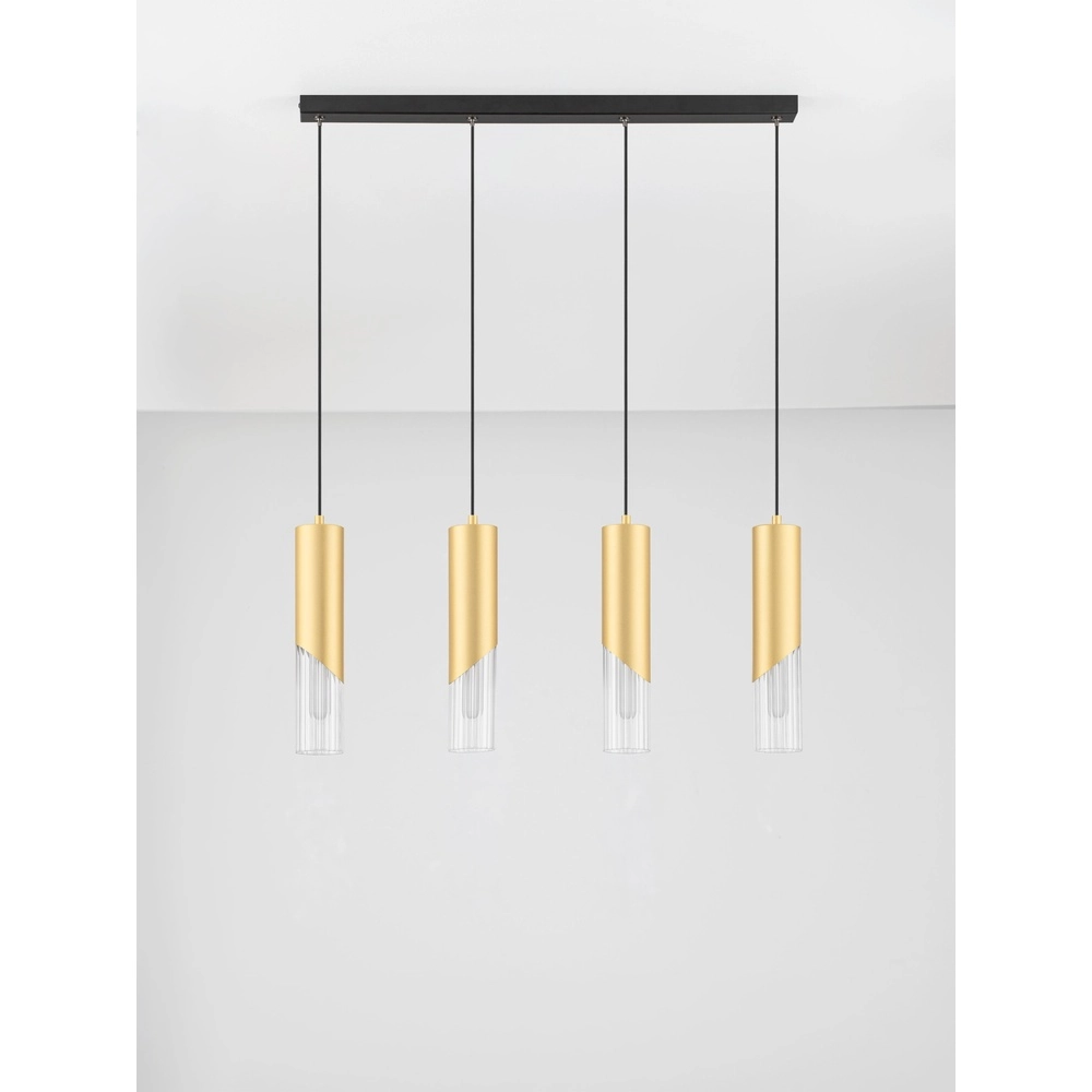 Design hanglamp Modesto 4-lichts goud Lyora 5212063501461