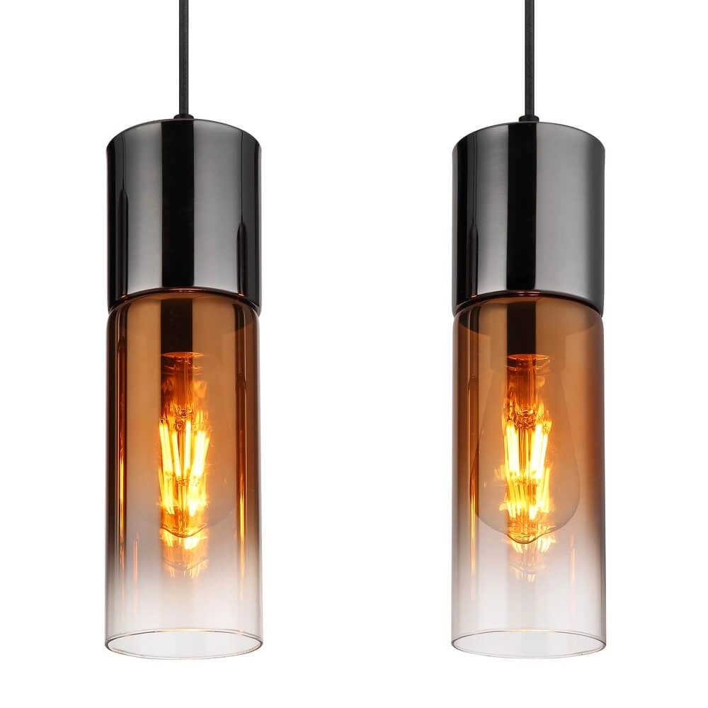 Strakke hanglamp Annika 4-lichts gunmetal Globo 9007371471157