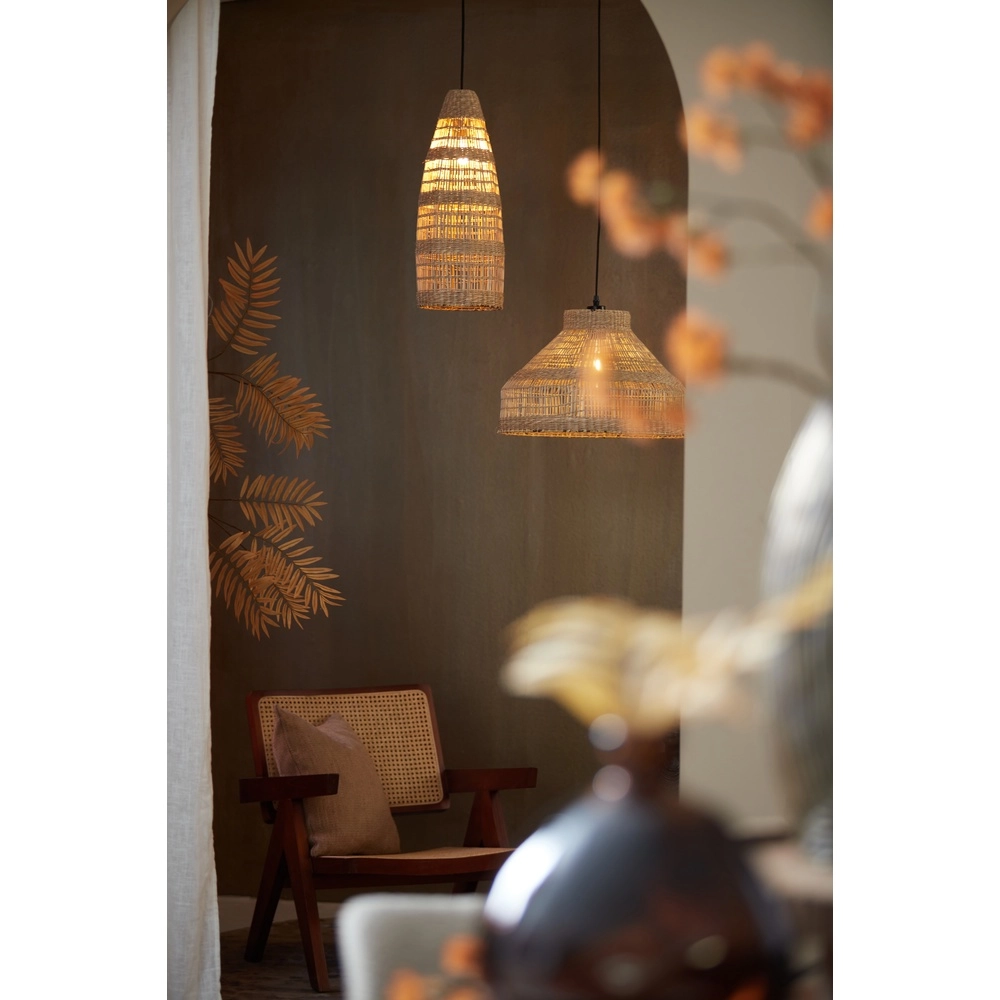 Zeegras hanglamp Latika 52cm hoog - 1x E27 Light & Living 8717807644048