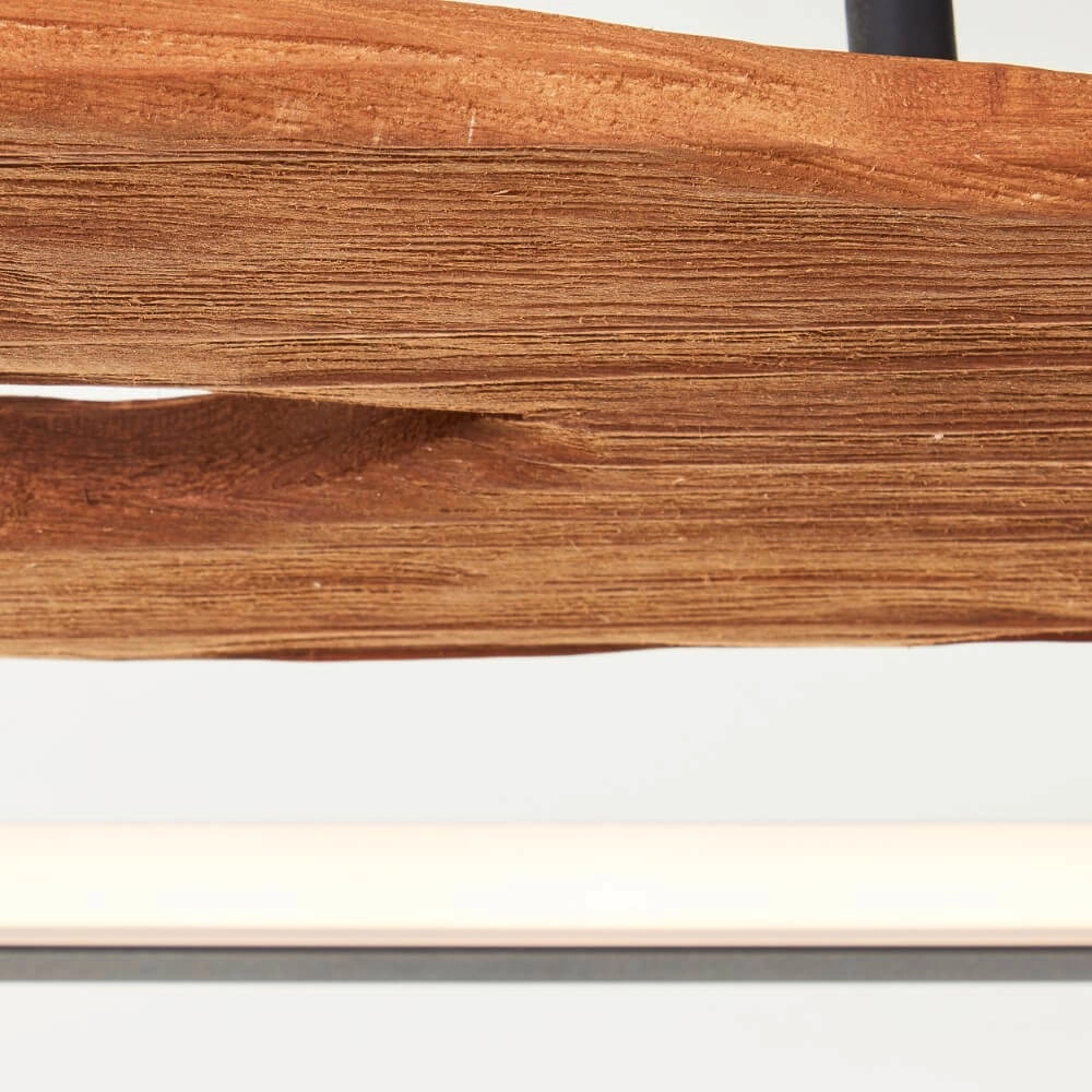 Plafondlamp zwart met hout Chaumont 100cm Brilliant 4004353435270