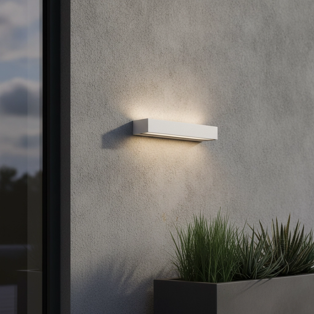 Strakke wandlamp Lane wit 36cm - 28W