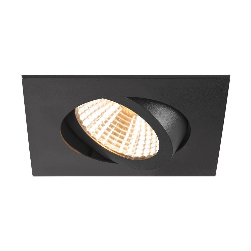 Vierkante led spot New Tria 68 zwart - 3000K - 750lm - 38g