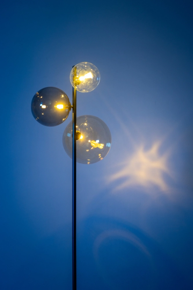 Glazen vloerlamp Shelly met bollen ETH 8720195310082