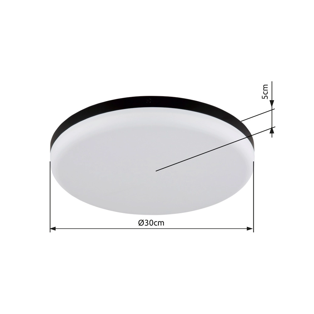 Plafonniere Matthew zwart Ø 30cm Globo 9007371453948