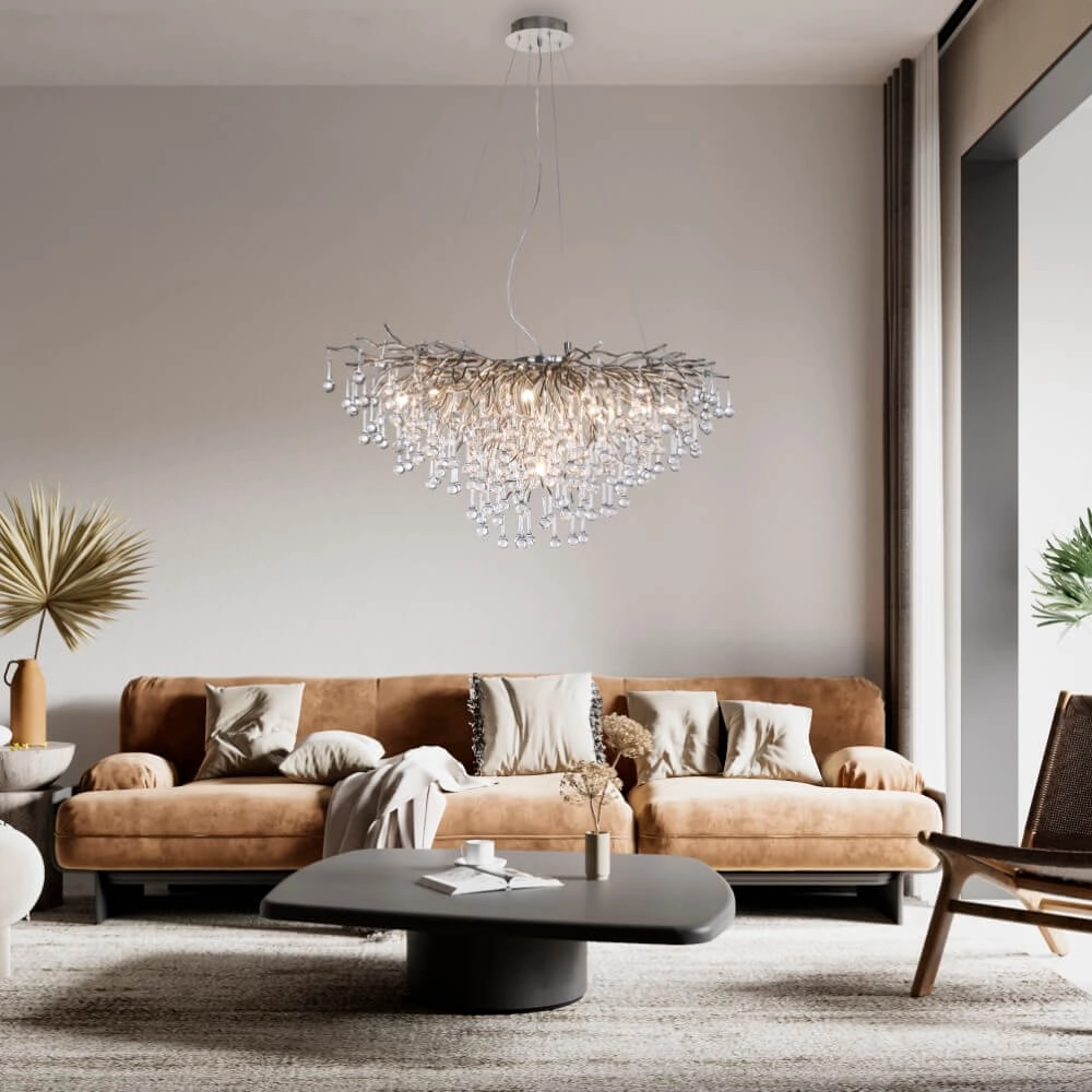 Unieke kroonluchter Icicle metaal Paul Neuhaus 4012248352137