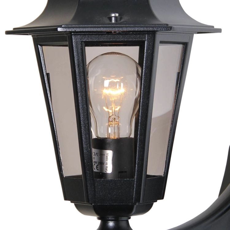 Klassieke muurlamp Berlusi Up zwart Franssen 8033239016636
