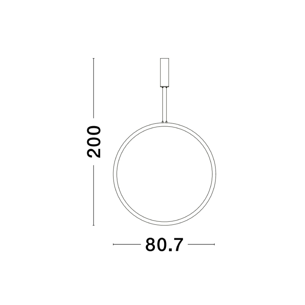 Ronde hanglamp Change Ø 80,7cm goud Lyora 5212017437327