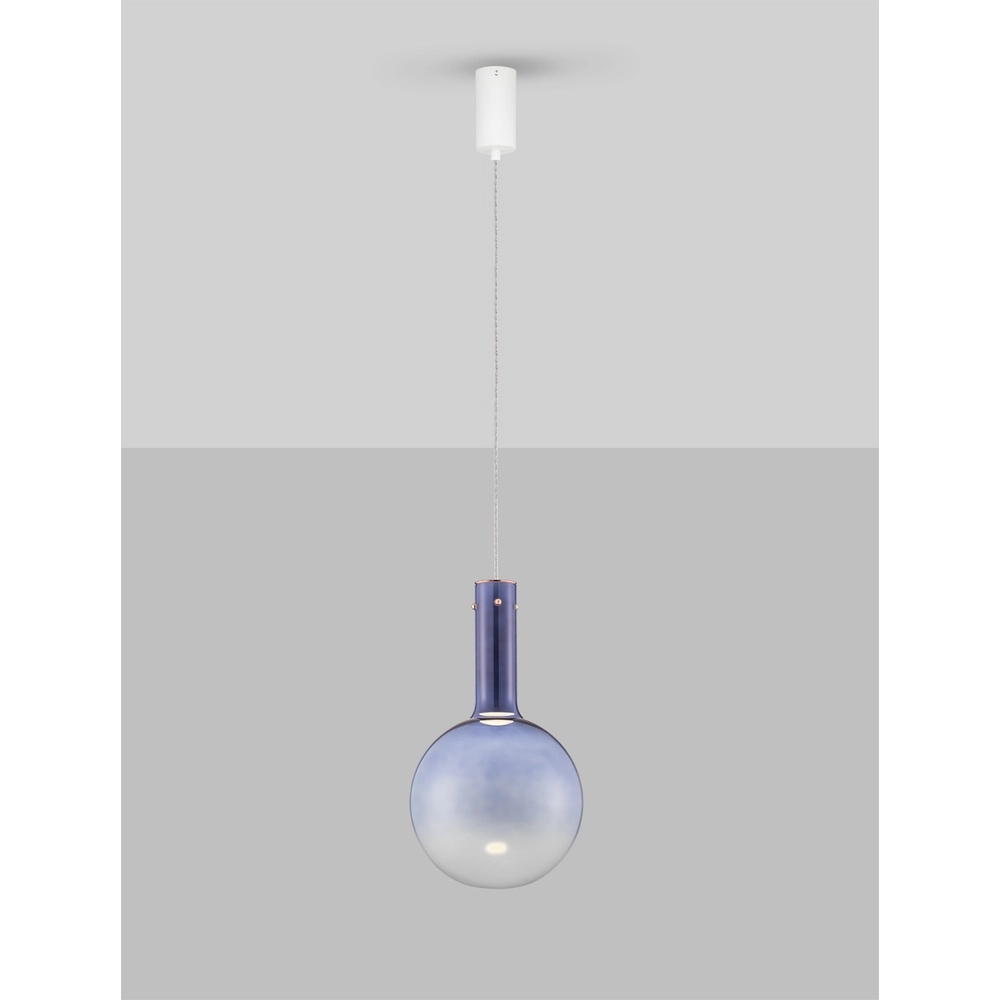 Pendant lamp Nostos blue glass Lyora 5212017461131