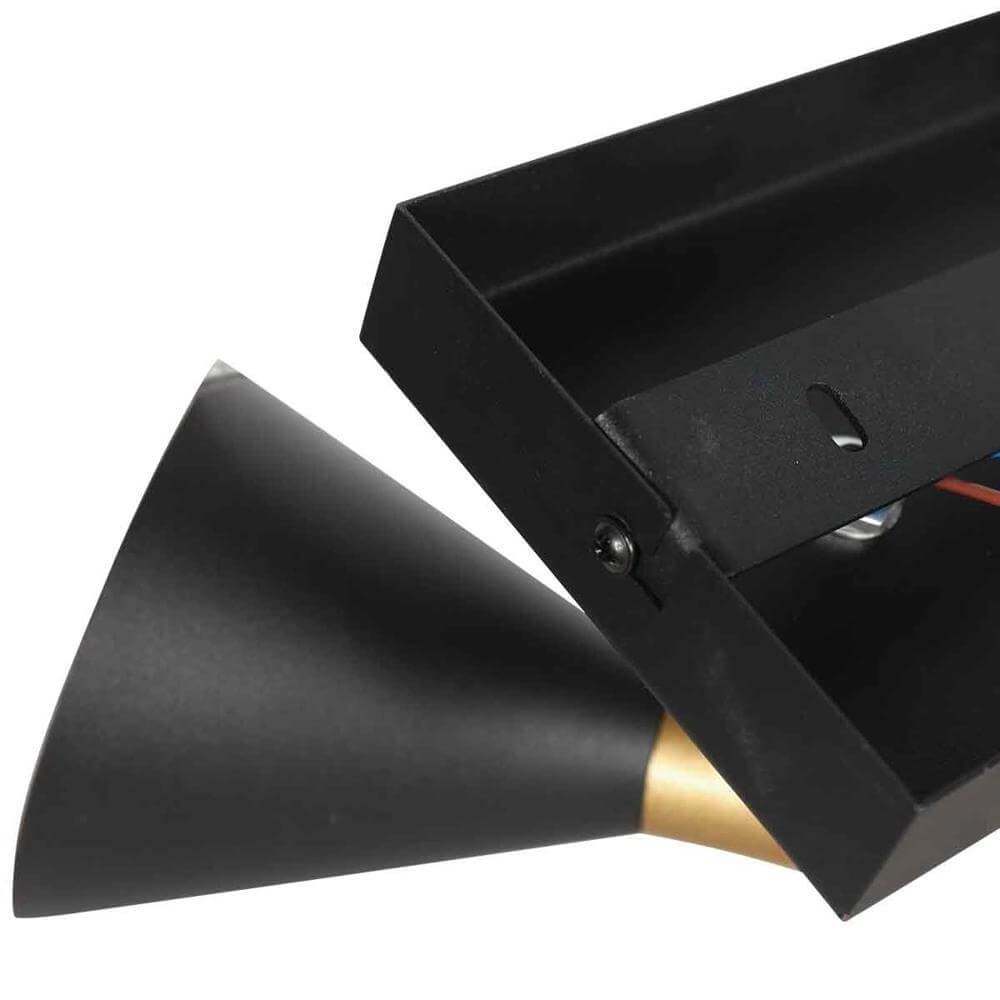 Design plafondlamp Preto zwart met goud dubbel Steinhauer 8712746176292