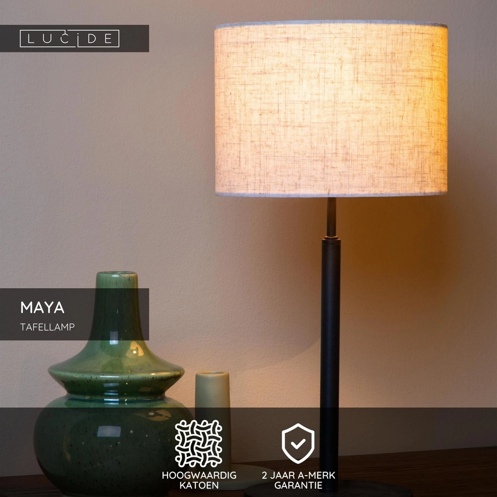 Tafellamp Maya crème Lucide 5411212452610