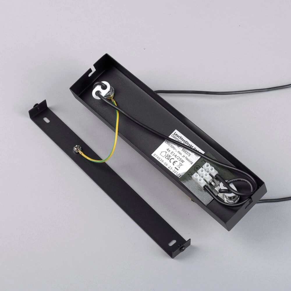 Zwarte hanglamp Zea 4-lichts Just Light 4043689993757