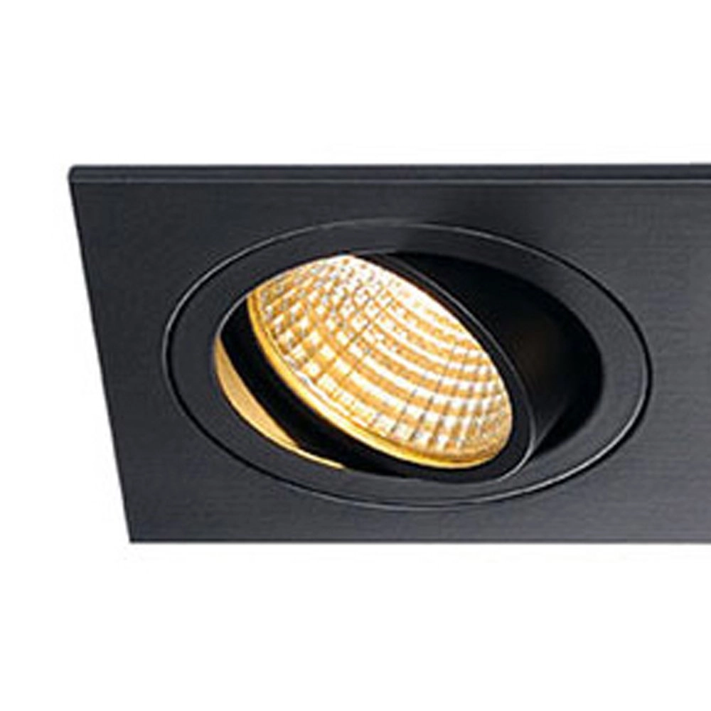Inbouwspot New Tria 2 LED 2700K zwart met klemveren SLV 4024163150576