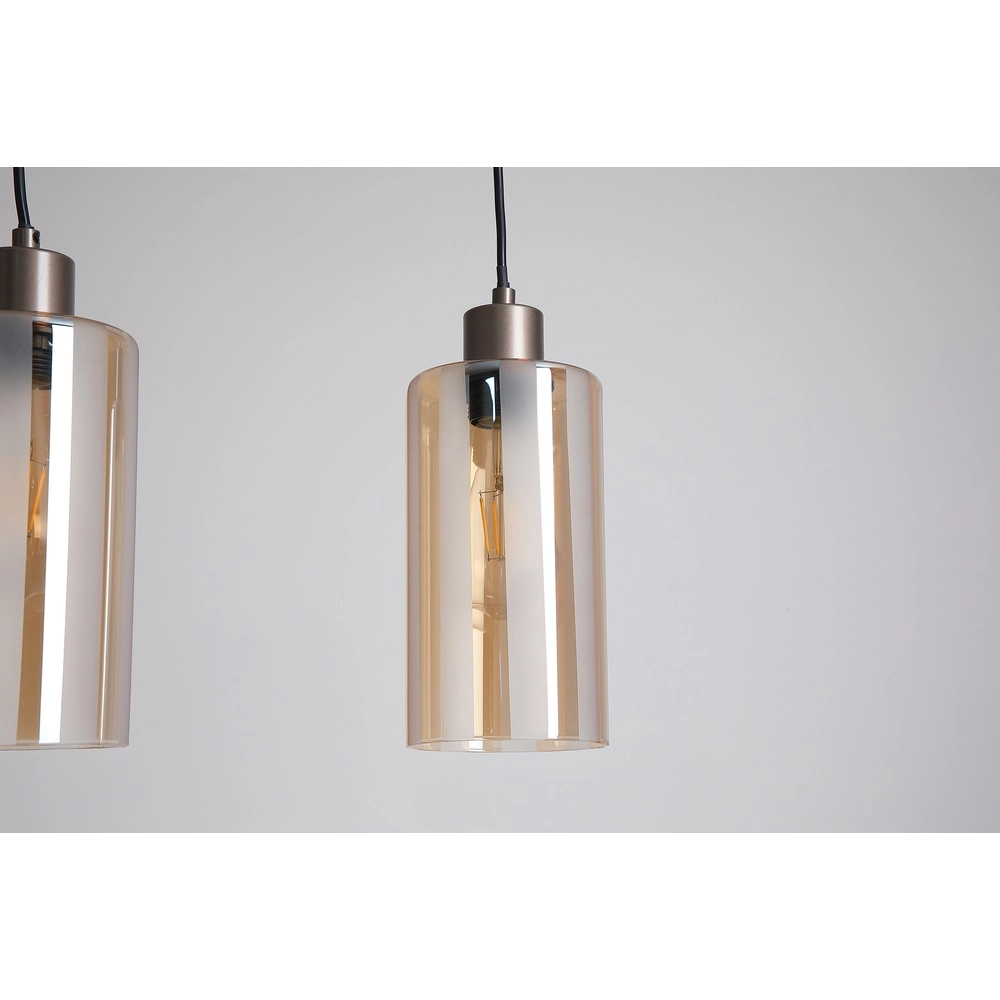 Design hanglamp Kent 3-lichts brons recht Searchlight 5,05342E+12