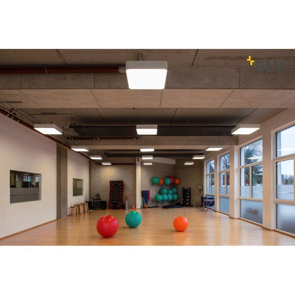 Vierkante hanglamp Medo Led 60cm wit SLV 4024163190183