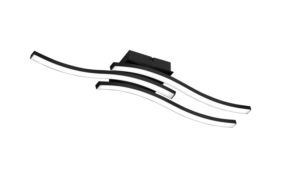 Zwarte plafondlamp Route 3-stripes