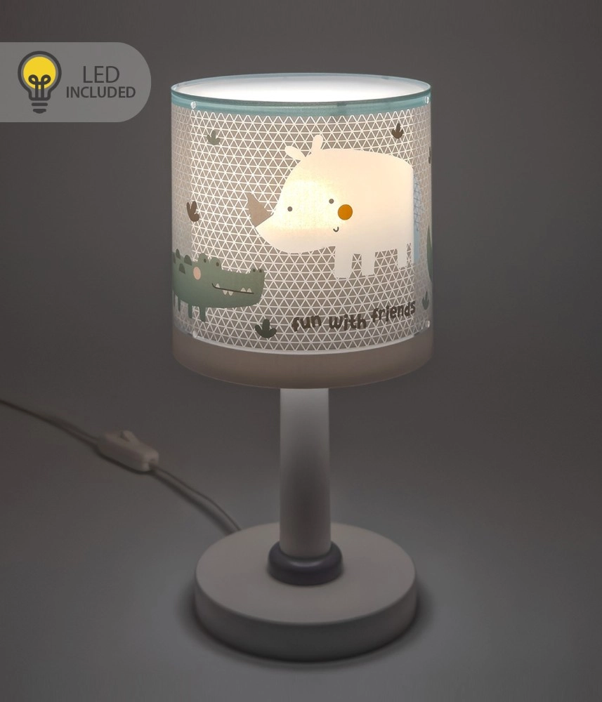 Tafellampje Rhino & Croco grijs Dalber 8420406002279