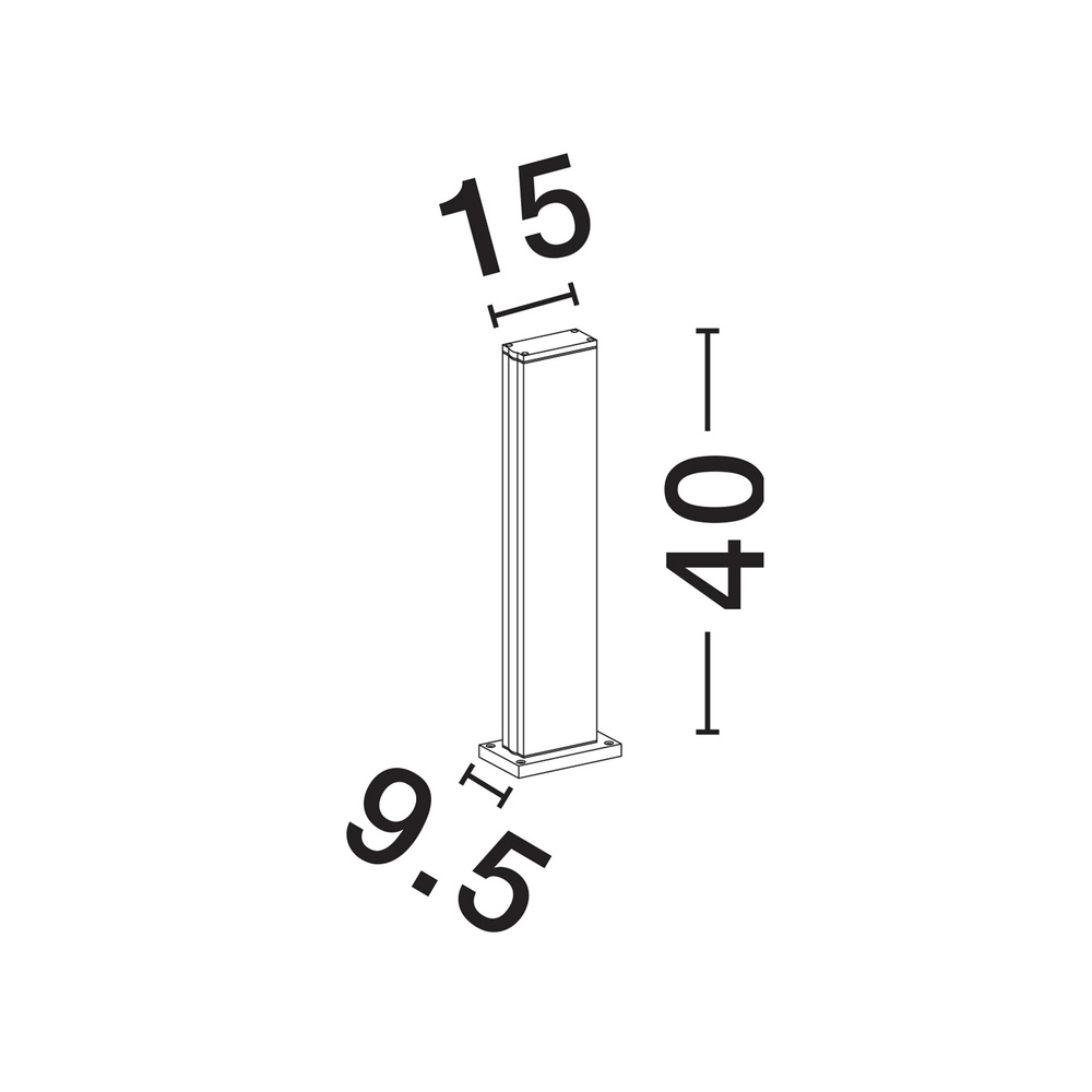 Sleek garden lamp Sasso 40cm Lyora 5212017454003