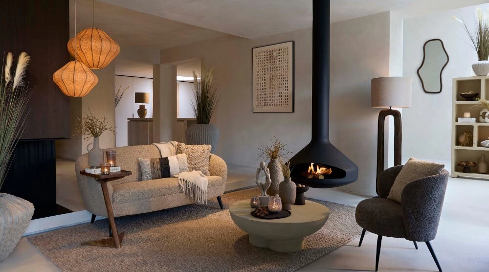 Bruine hanglamp Sukau Ø 38cm Light & Living 8717807743017