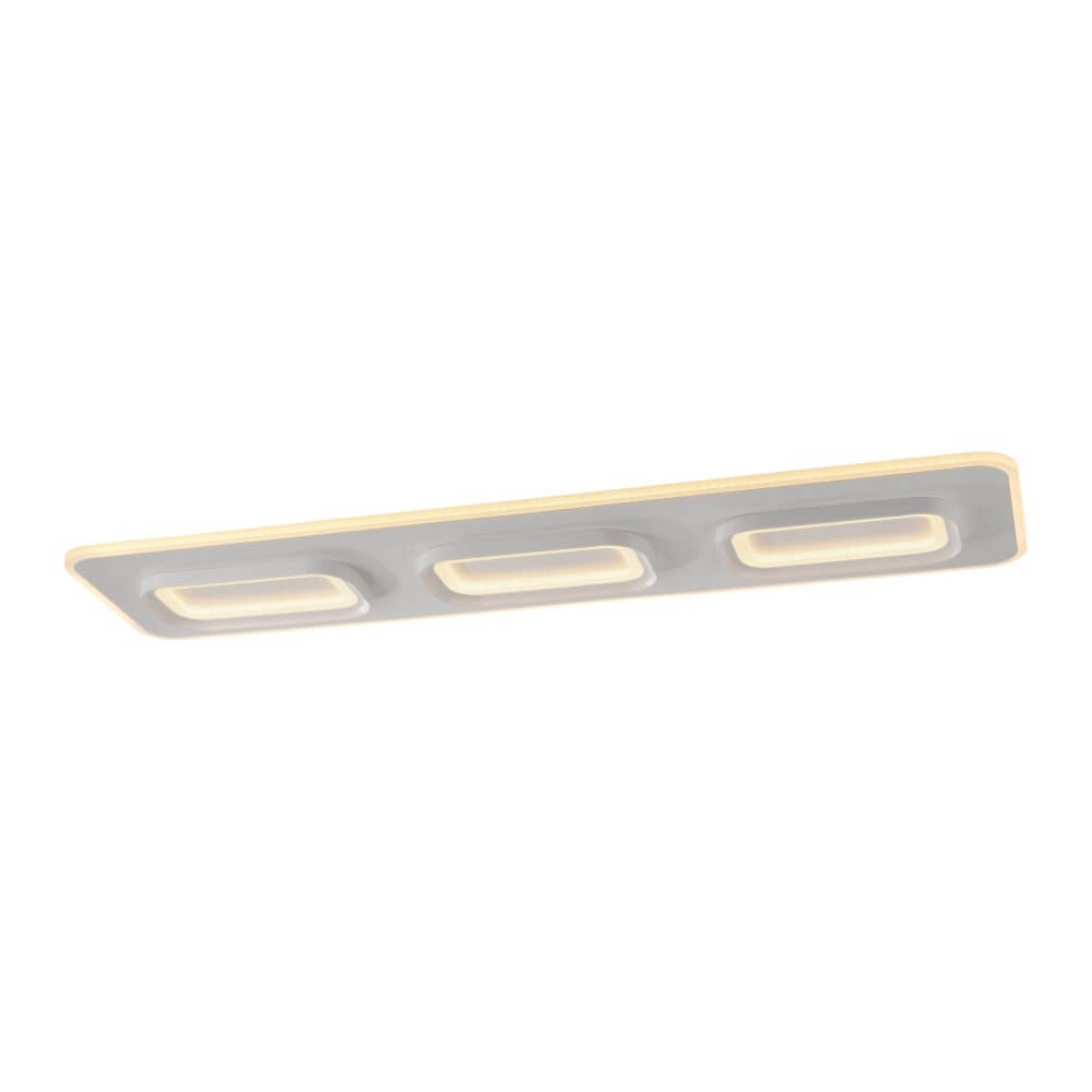 Witte plafondlamp Q-Kalina rechthoekig