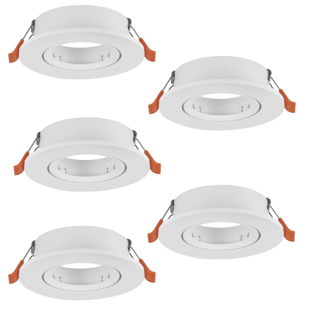 Set van 5 inbouwspots Barranco wit Ø 9cm